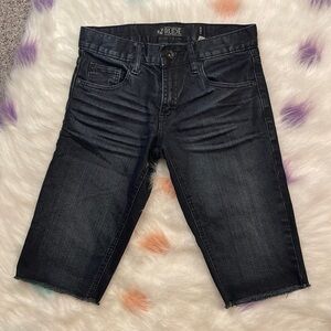 Rude Dark Wash Skinny‎ Cut Off Shorts Size 26